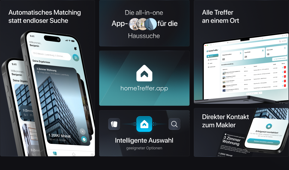 homeTreffer — App-Ansichten