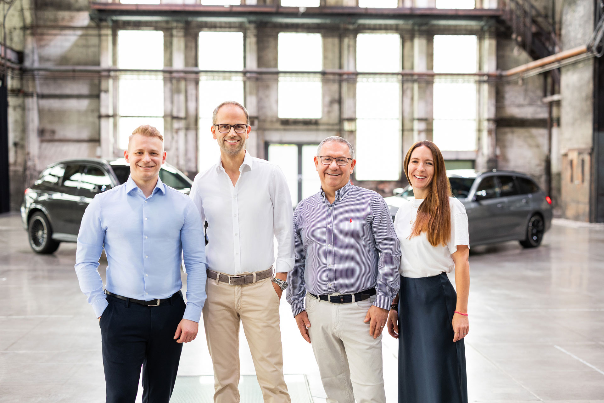 Das vierköpfige Sales-Quality-Team im Autohaus
