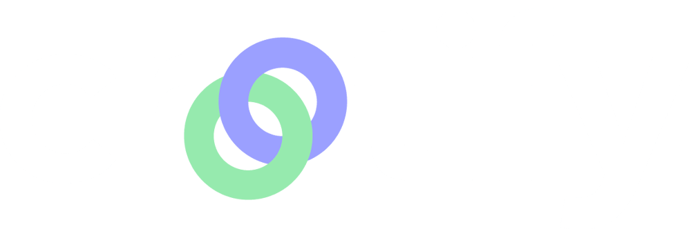 Crotify-Logo mit zwei ineinander verschlungenen Ringen, einem hellblauen und einem hellgrünen, die das "o" im Wort bilden.