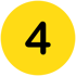 A black number 4 centered on a bright yellow circle.