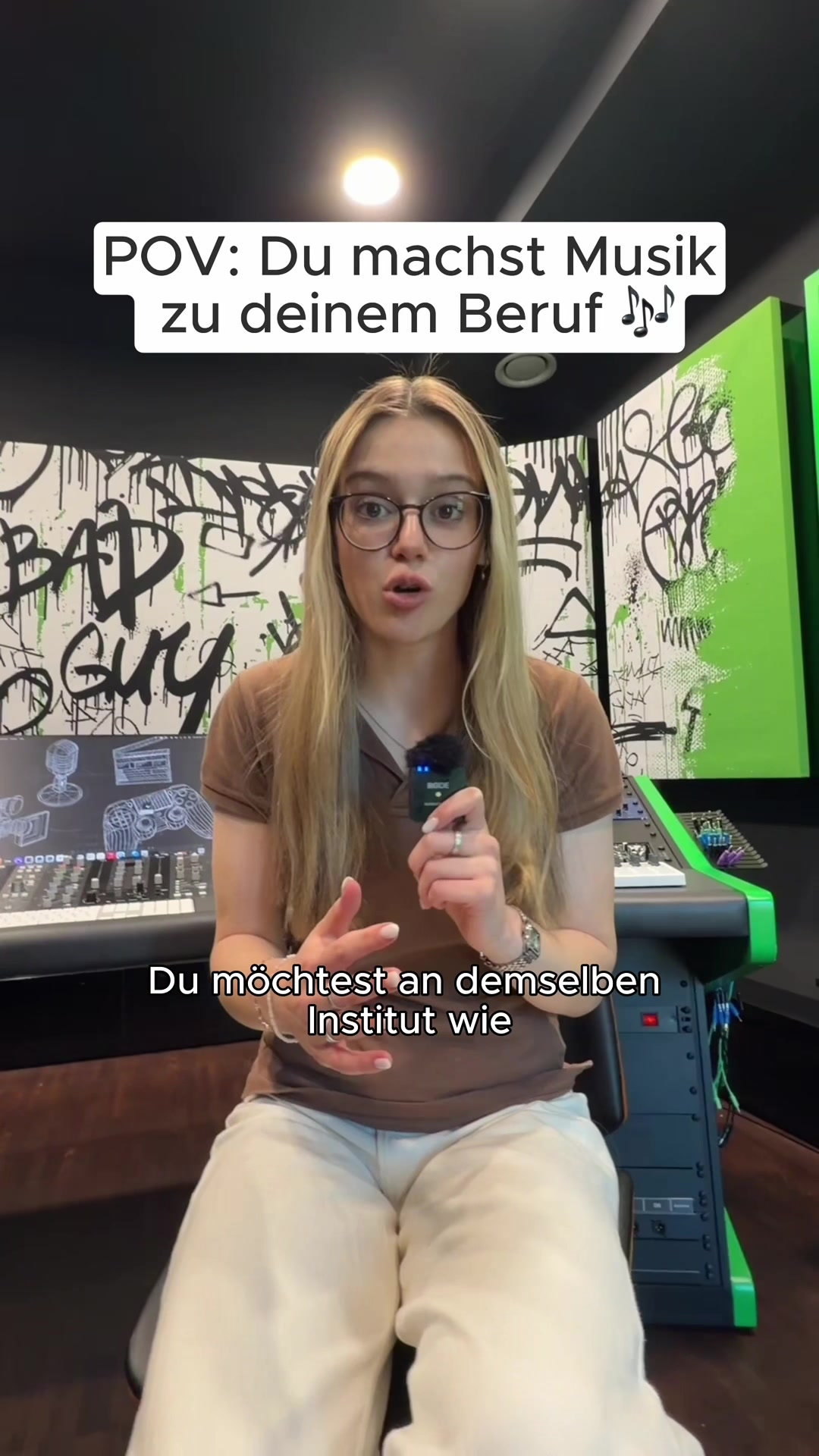 Standbild aus dem Beitrag über die Musikproduktion als Beruf