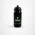 Schwarze Sporttrinkflasche mit weißem "TRYIT" Logo und kleinem Text darunter.