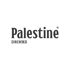 Palestine Drinks Logo: „Palestine“ und „DRINKS“ in dunkler Schrift auf weißem Hintergrund.