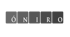 Das Wort "ÓNIRO" in weißen Großbuchstaben auf grauen Quadraten.