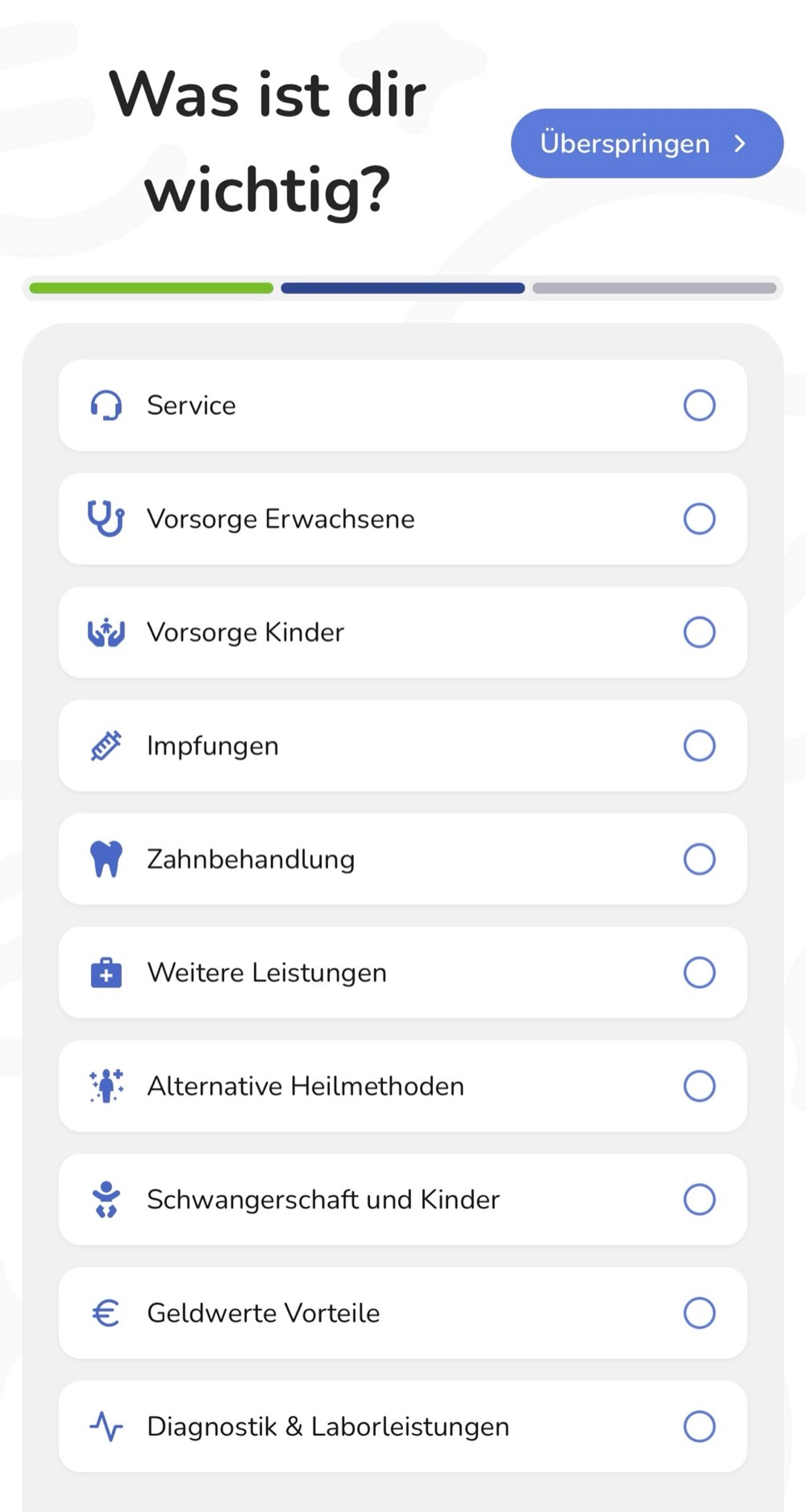 Prioritäten setzen.