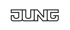 Das JUNG-Logo zeigt den Schriftzug "JUNG" in schwarzen Großbuchstaben auf dunkelgrünem Hintergrund.