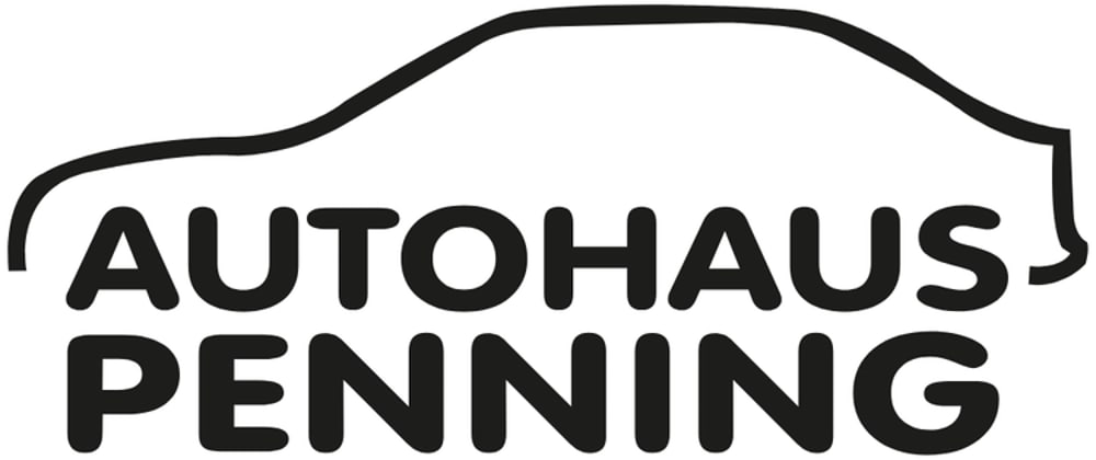 Schwarzer Text auf grünem Hintergrund, der "AUTOHAUS PENNING" liest.
