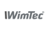 Graues WimTec-Logo auf weißem Rechteck mit grünem Hintergrund.