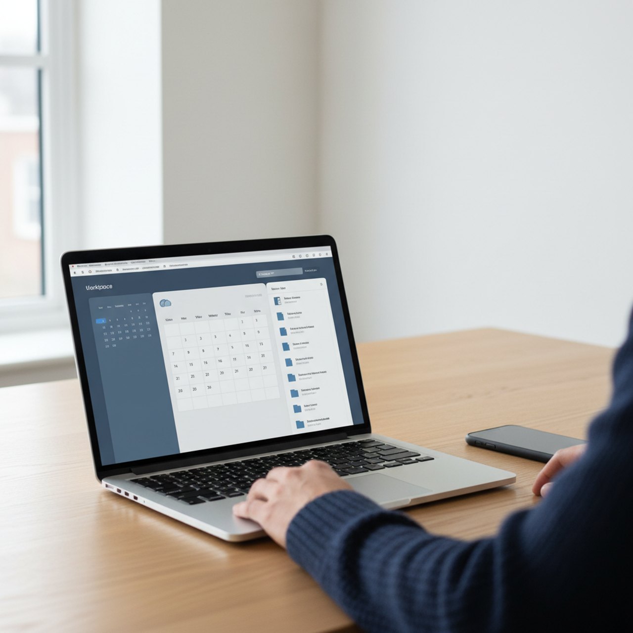 Cloud-Arbeitsplatz mit Kalender, Chat und Dateien