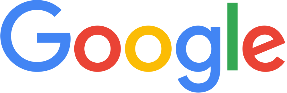 Das Google-Logo in farbigen Buchstaben: blau, rot, gelb, blau, grün, rot.
