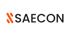 SAECON Logo: orangefarbenes S-Symbol, daneben schwarzer Text "SAECON" auf dunkelgrünem Hintergrund