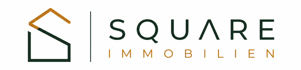 Logo von Square Immobilien mit einem stilisierten Haus und dem Slogan "Einfach Wohnfühlen".