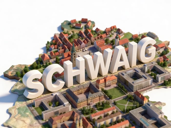 Schwaig isometrische Stadtansicht – Immobilienmakler Schwaig