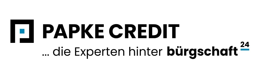 Logo mit dem Text "Papke Credit... die Experten hinter Bürgschaft24"