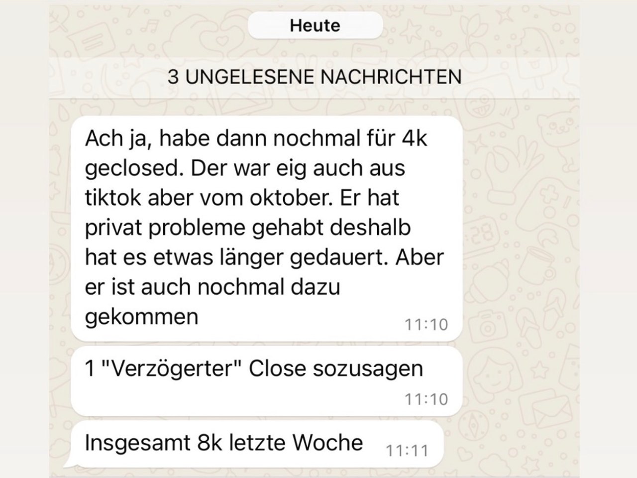 Kundenergebnis: Verzoegerter Close 4k, insgesamt 8k