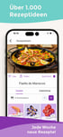 Handy zeigt Rezept für Paella de Mariscos mit Garnelen, Miesmuscheln und Chorizo; "Über 1.000 Rezeptideen", "Jede Woche neue Rezepte!"