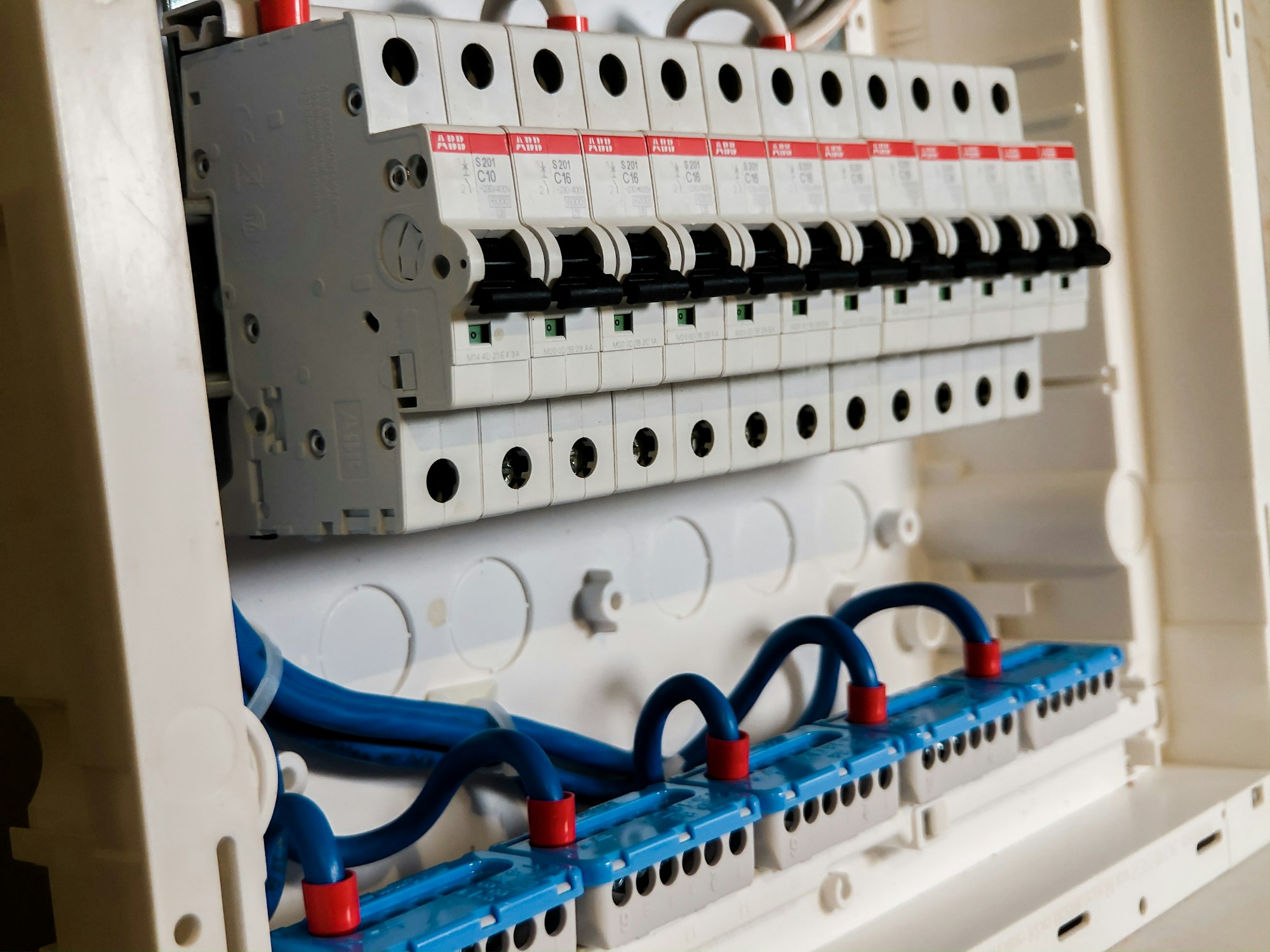 Circuit breakers in a residential load center