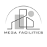 Logo: Linienumriss von Gebäuden mit einem Kreis, darunter der Text "MEGA FACILITIES".