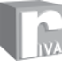 Grauer 3D-Würfel mit weißem, erhabenem "r" und "IVA" auf der Vorderseite.