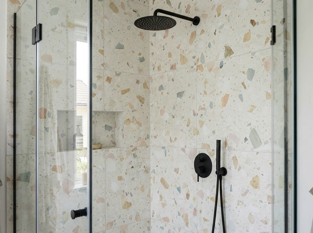 Helles Bad mit Terrazzo