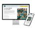 Laptop zeigt Website "Für starke Herzen auf vier Pfoten", Smartphone zeigt dieselbe Website in vertikaler Ansicht.