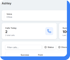 A dashboard with "Ashley" at the top, showing "Calls Today 2," "Voice Chloe," and filter options.