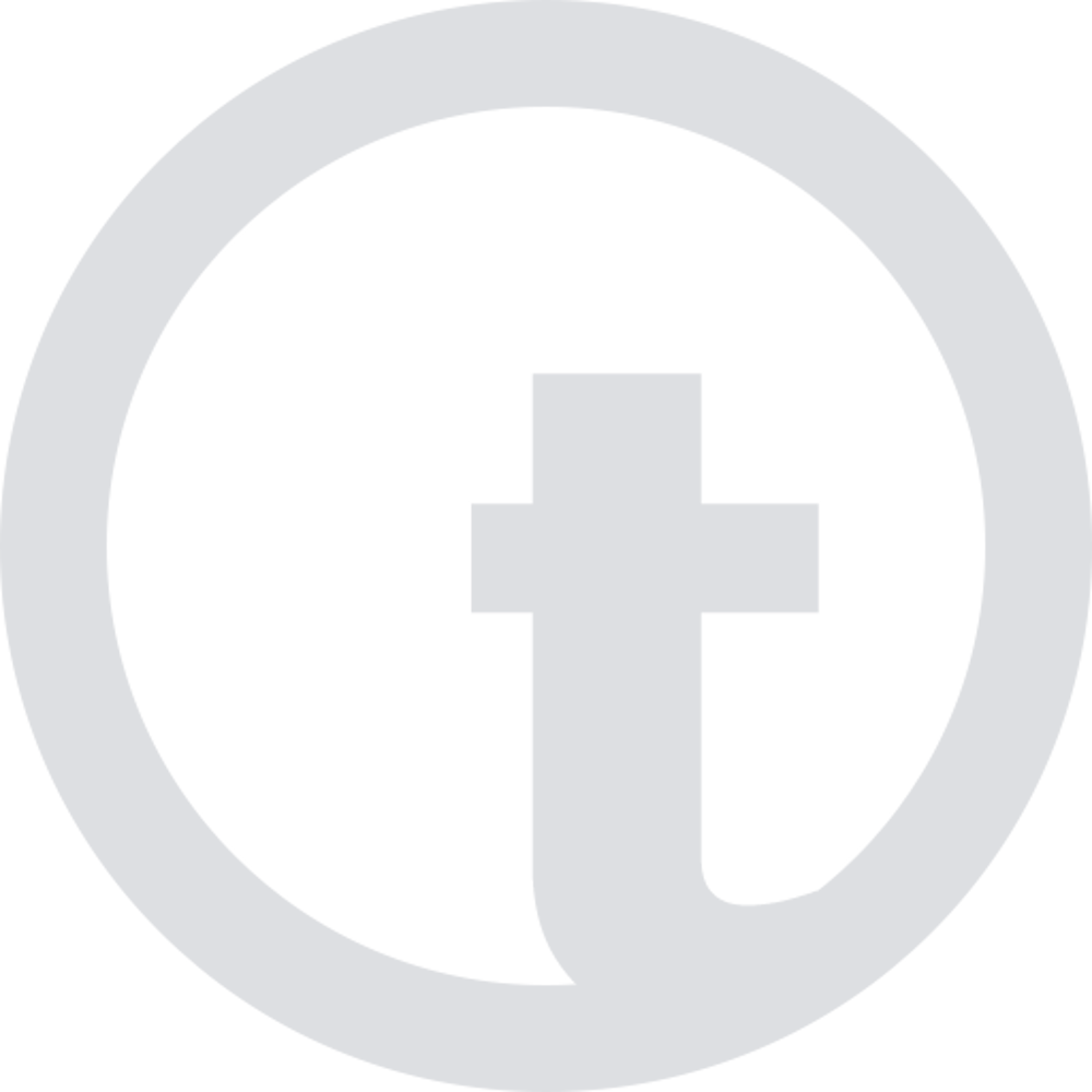 Weißes "t" in einem Kreis auf dunkelgrünem Hintergrund.