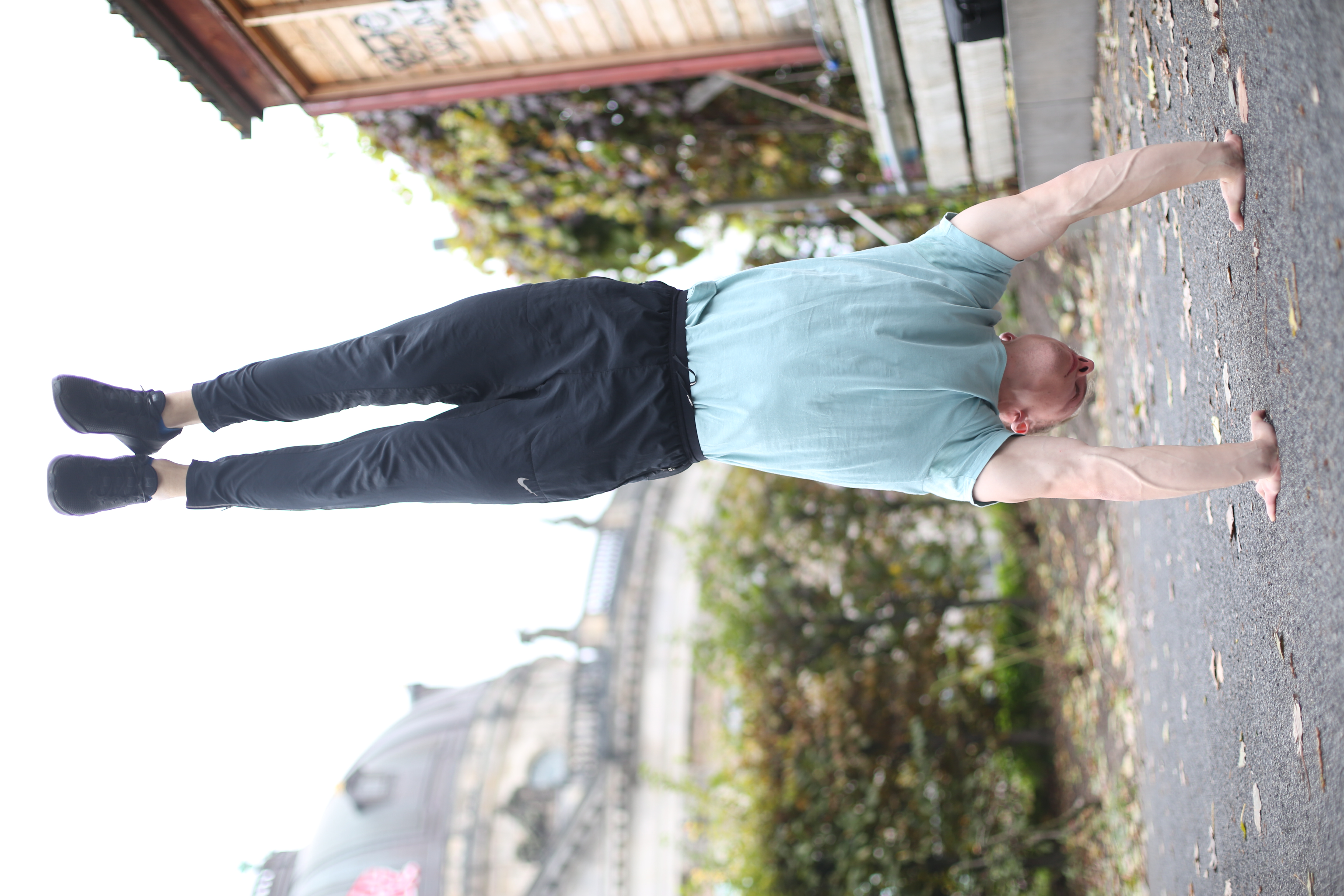 Karl Schady beim Calisthenics-Training