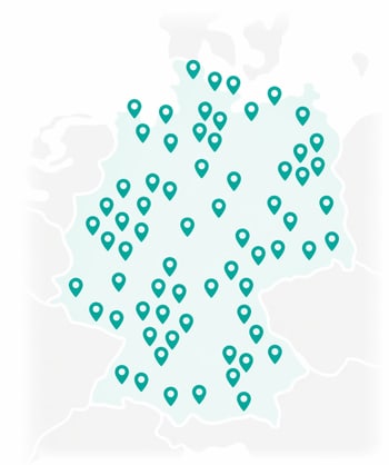 Deutschlandkarte mit Ankaufstationen