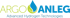 ARGOANLEG Logo mit Wassertropfen und Blatt, Text "Advanced Hydrogen Technologies".
