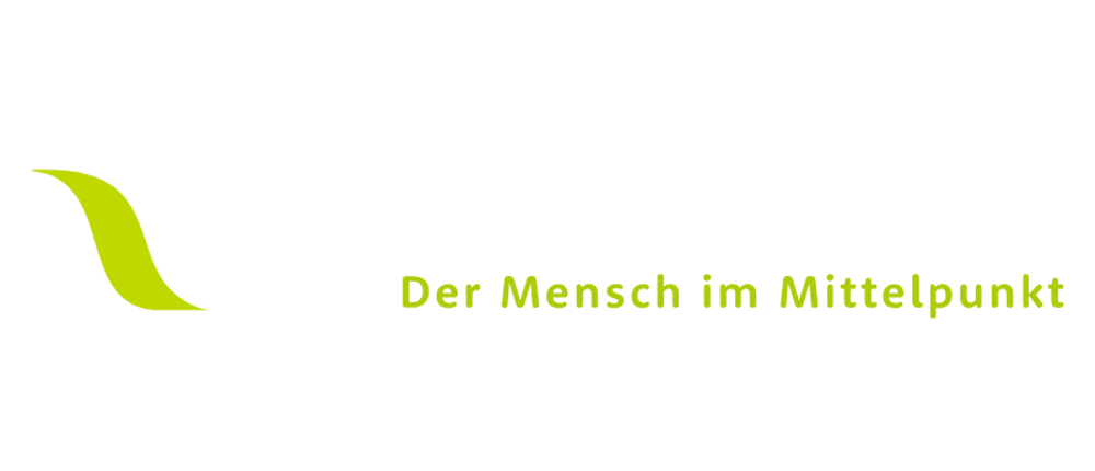 Logo: vital-apotheke – Der Mensch im Mittelpunkt, mit grünem geschwungenem V.