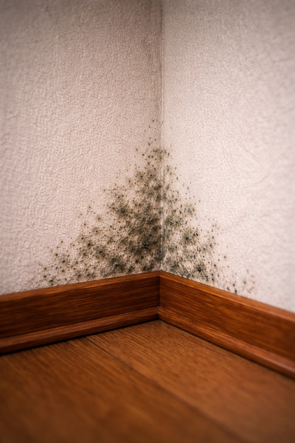 Stadium 2 Schimmelbefall - Sichtbare Flecken