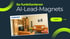 So funktionieren AI-Lead-Magnets. Vorher: Wohnzimmer mit Holzmöbeln und orangefarbenem Sofa. SWIPE-Pfeil nach rechts.