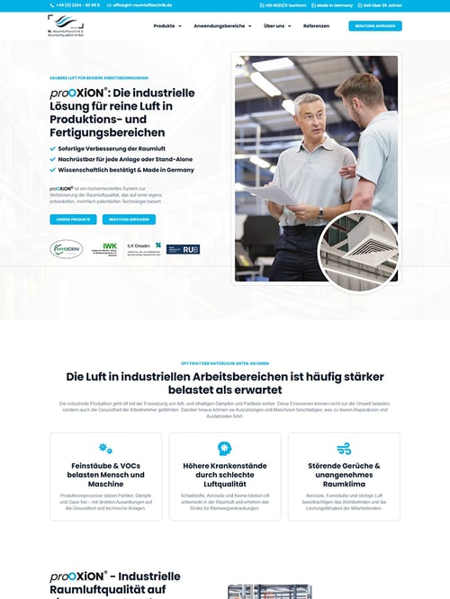 Website von Prooxion