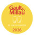 Gault&Millau Logo, 13 von 20 Punkten, 2026.