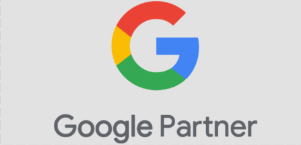 Google Partner Logo mit einem mehrfarbigen "G" und dem Schriftzug "Google Partner" darunter.