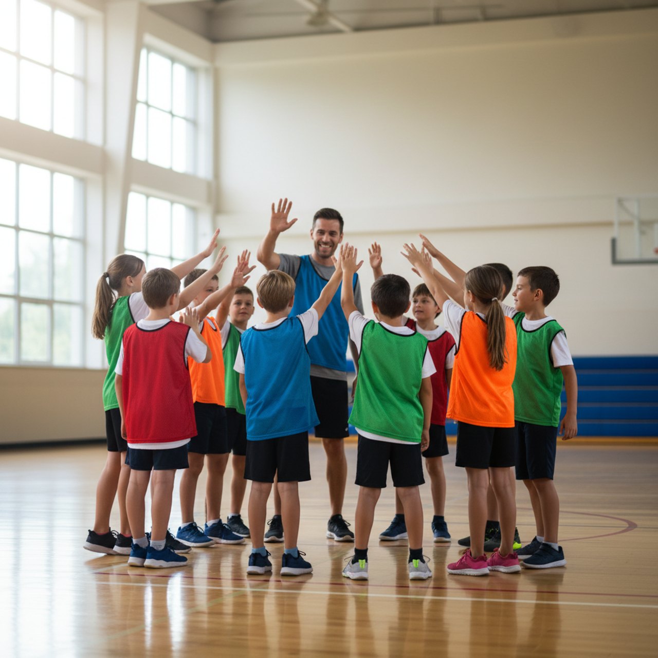 Kinder mit Trainer