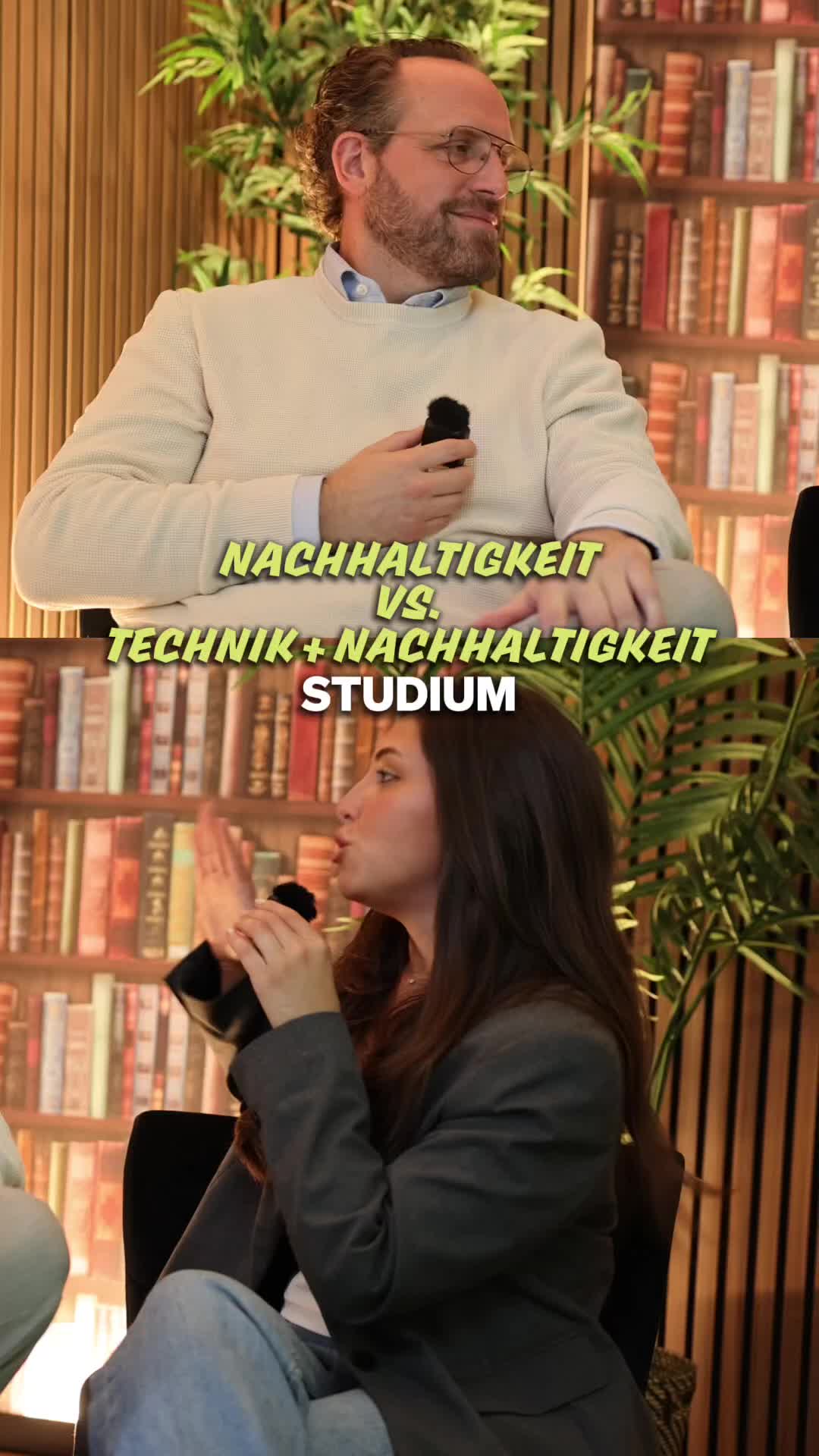 Standbild aus dem Gespräch über den Studiengang Technik und Nachhaltigkeit