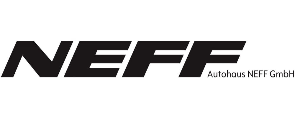 NEFF Logo mit Text „Autohaus NEFF GmbH“ in schwarzer Schrift auf weißem Hintergrund.