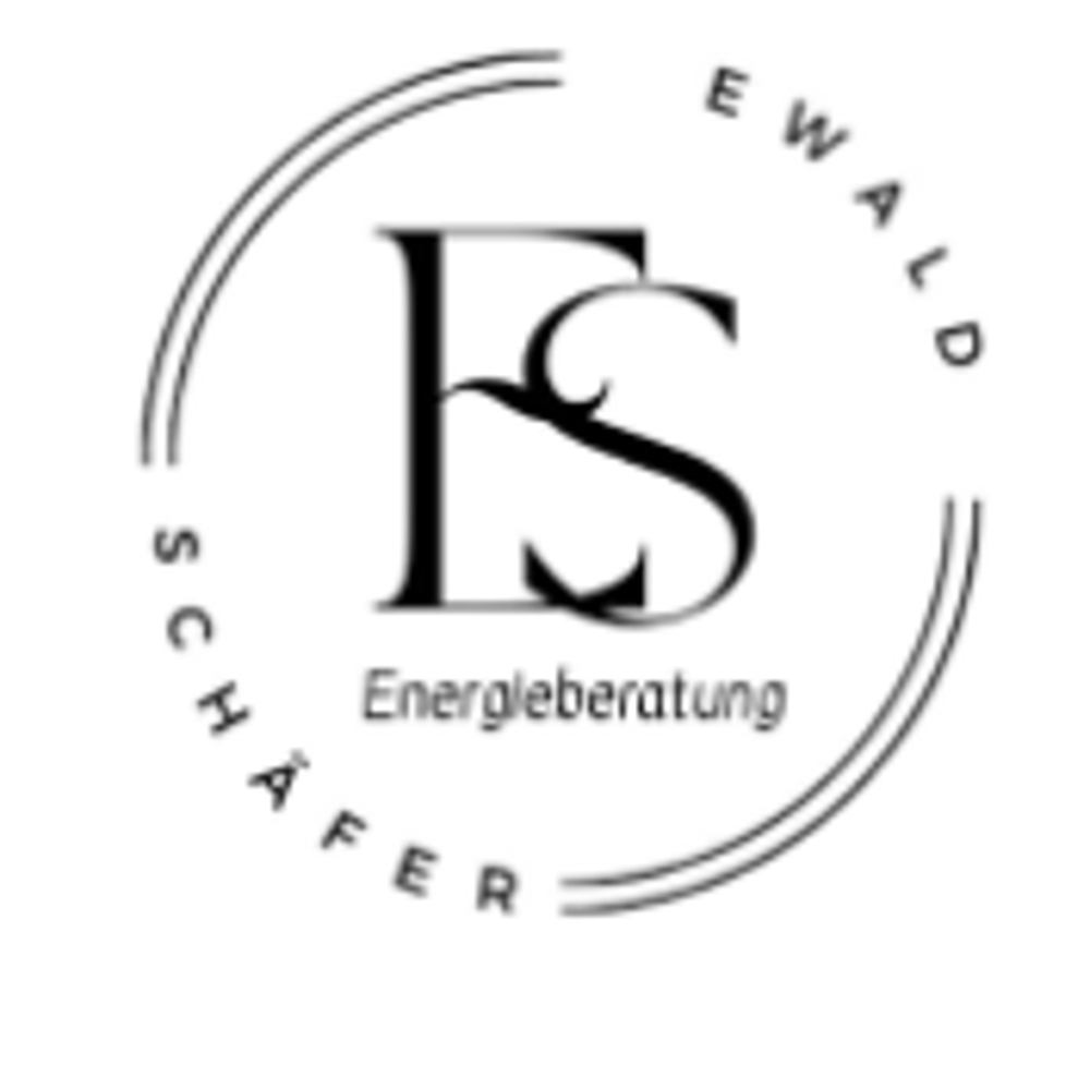 Logo: "ES" in Großbuchstaben, umgeben von "EWALD SCHÄFER" und "Energieberatung" in einem Kreis.