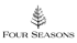 Schwarzes Logo von Four Seasons mit stilisiertem Baum über dem Text.