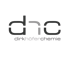 Logo der dirkhöferchemie mit dem stilisierten Schriftzug dhc in Grau auf schwarzem Hintergrund.