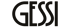 Gessi Logo in dunkelgrauer Schrift auf grünem Hintergrund.