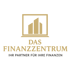 Das Finanzzentrum Logo: goldene Gebäude auf Laptop, Text "DAS FINANZZENTRUM IHR PARTNER FÜR IHRE FINANZEN".