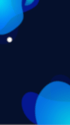 Dunkelblauer Hintergrund mit abstrakten blauen Formen und einem weißen Punkt.