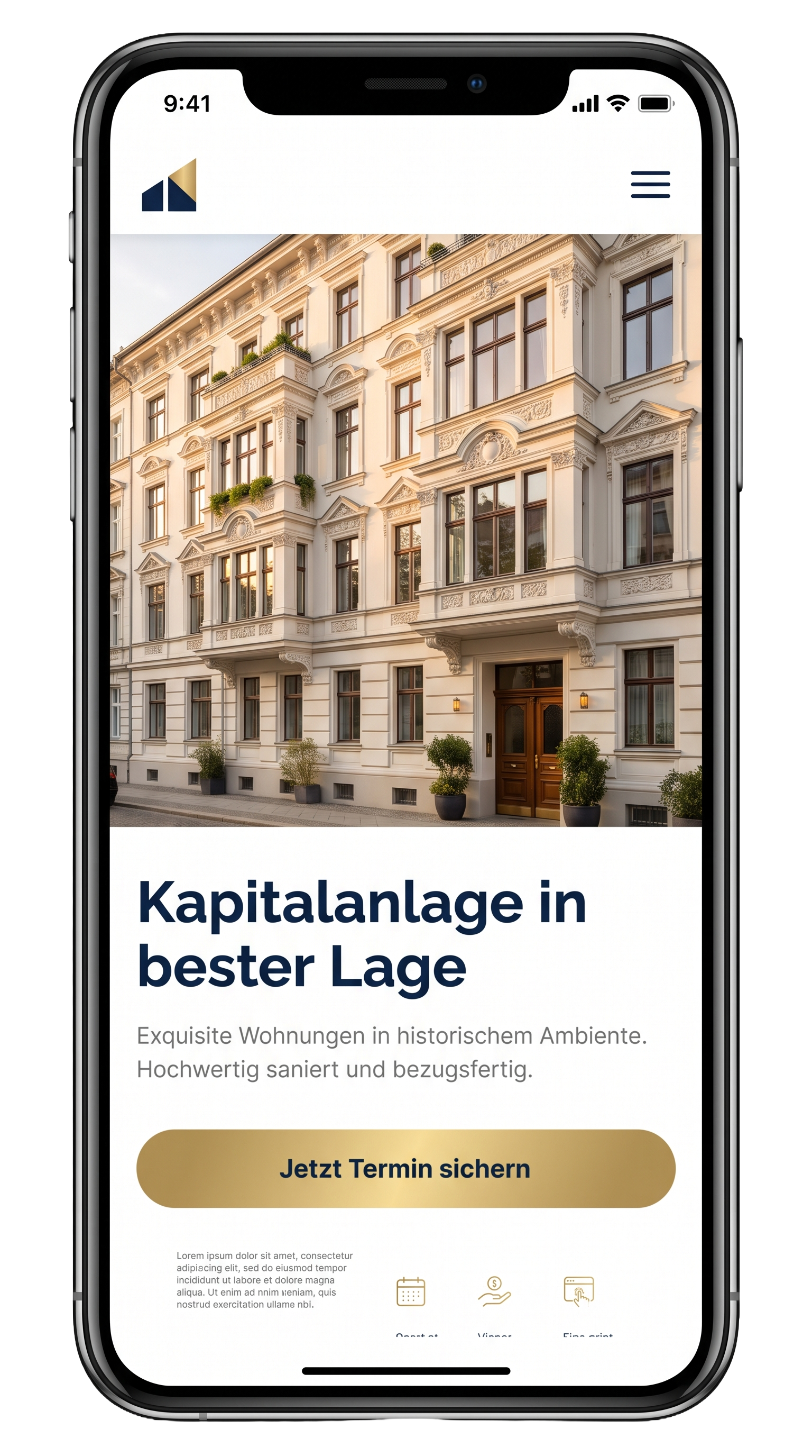 Objekt-Webseite Mobil