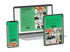 Laptop, Tablet und Smartphone zeigen eine grüne Webseite mit dem Titel „Sektoraler Heilpraktiker für Physiotherapie 2025“.