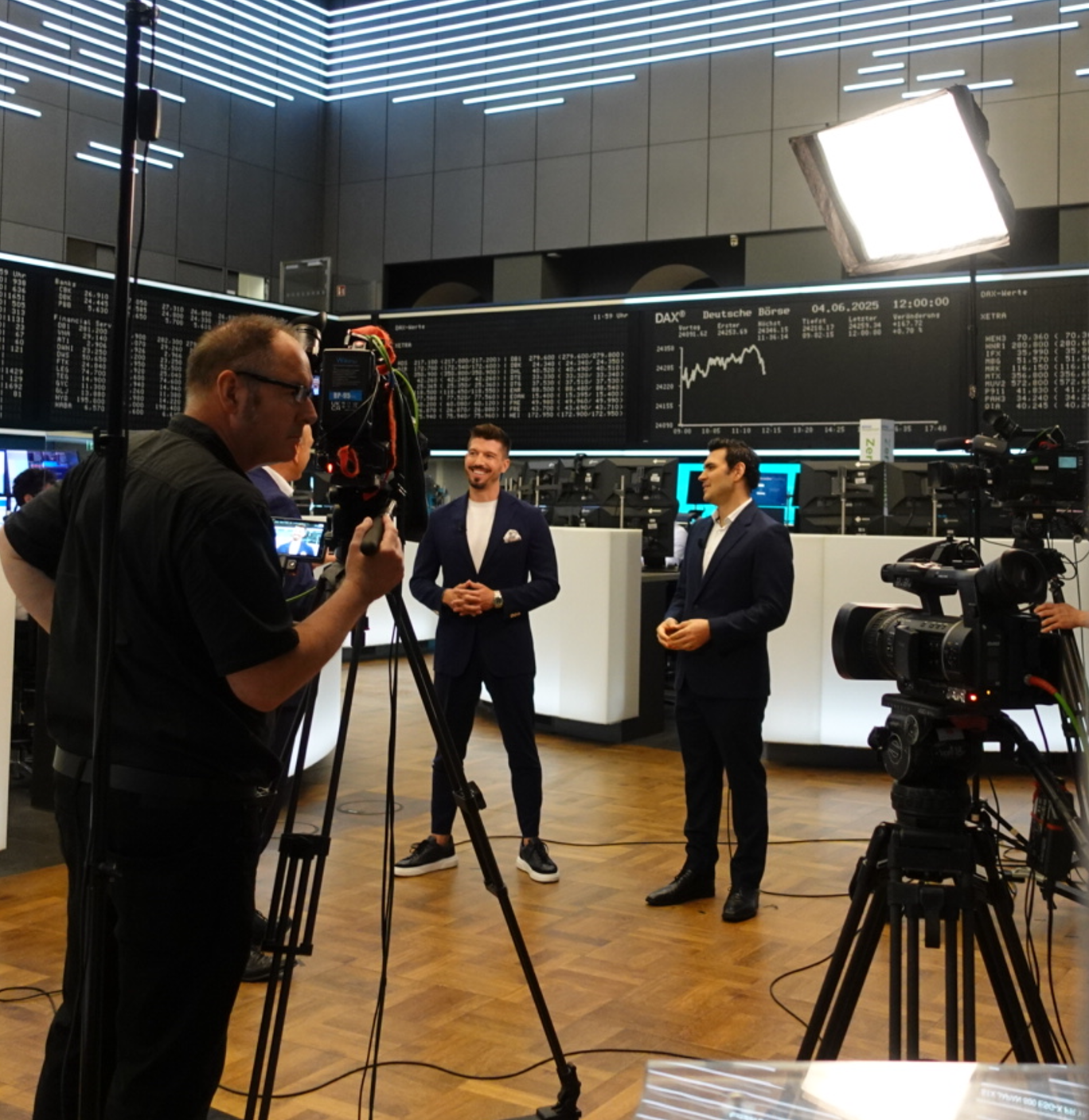 Sebastian Müller bei einem TV-Dreh