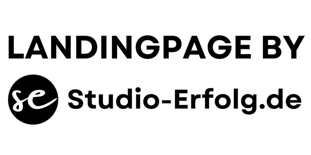 Logo: Weißer se-Schriftzug in schwarzem Kreis, daneben der weiße Text "Studio-Erfolg" auf grünem Hintergrund.