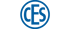 Blaues kreisförmiges Logo mit den Großbuchstaben CES in der Mitte.